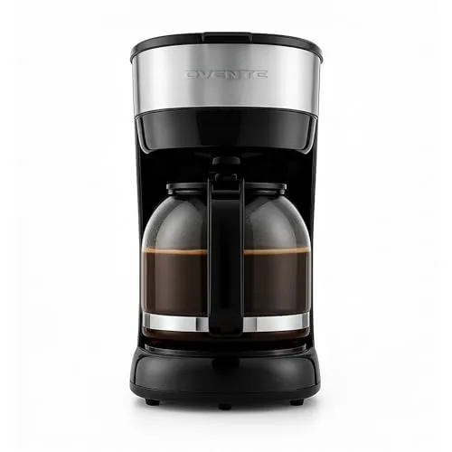 OVENTE CM412B 12-Cup Drip Coffee Maker Borosilicate