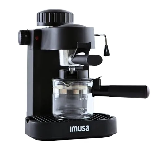 IMUSA 4-Cup Electric Espresso Maker with Milk Frother