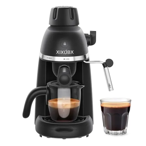 XIXUBX Compact Espresso Machine with Steam Wand 800W
