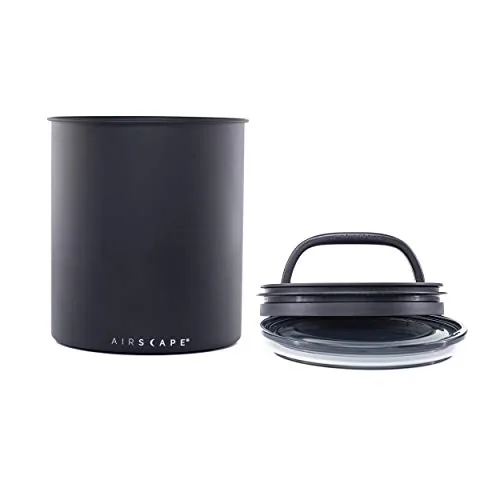 AirScape Kilo Air-Less Coffee Canister 2.2 lb Matte Black