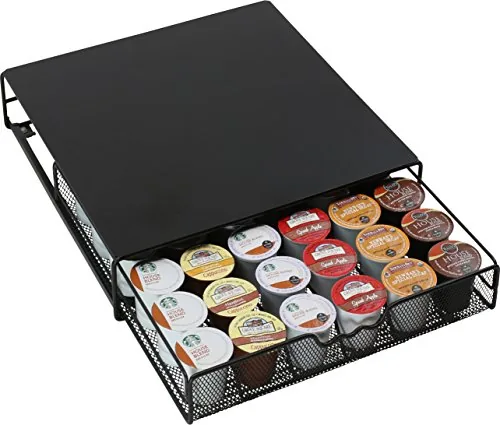 DecoBrothers 36-Pod K-Cup Drawer Organizer Black