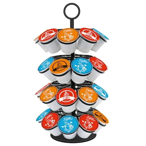 SHURFFY Coffee Pod Carousel 36-Cup 360-Degree Rotating
