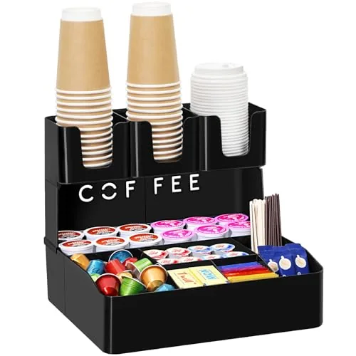 Lifewit 2-Tier Coffee Station Organizer 10-Compartment Caddy