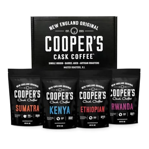 Cooper's Cask 4-Origin Ground Coffee Sampler 16oz