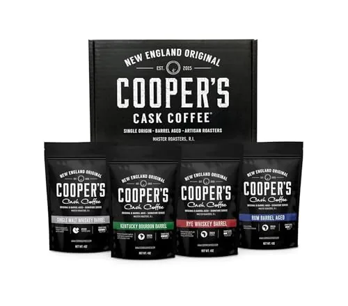 Cooper's Cask Barrel-Aged Coffee 4-Origin Sampler Set