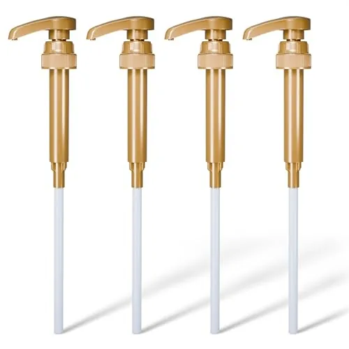 ALPENKOK 4-Pack Syrup Pump Dispenser for 750ml Bottles