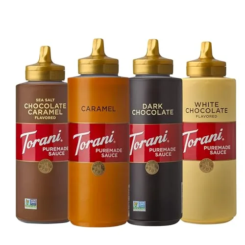 Torani Puremade Chocolate & Caramel Sauce Variety 4-Pack