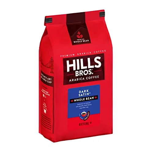 Hills Bros Dark Satin Whole Bean Dark Roast 24oz