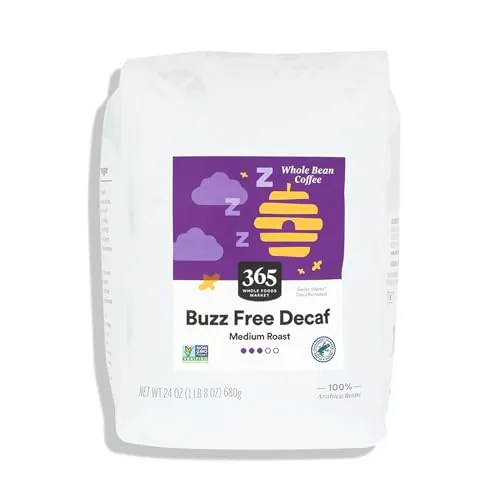 365 WFM Buzz Free Whole Bean Decaf Coffee 24oz