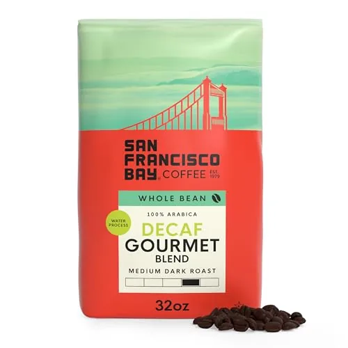 SF Bay Decaf Gourmet Blend Whole Bean 2lb Swiss Water