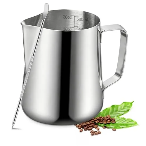 UMUACCAN 600ml Stainless Steel Milk Frothing Pitcher