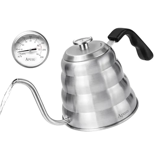 Apusu Gooseneck Pour Over Kettle with Thermometer 40oz