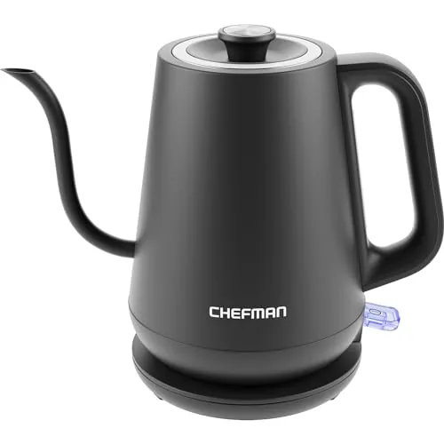 Chefman Gooseneck Electric Kettle 0.8L Pour Over Black