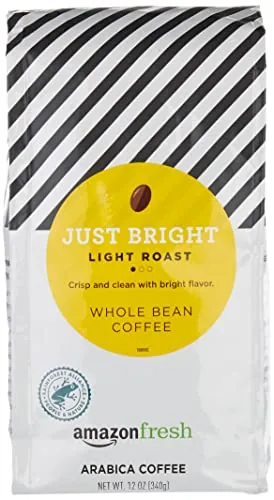 Amazon Fresh Just Bright Whole Bean Light Roast 12 oz
