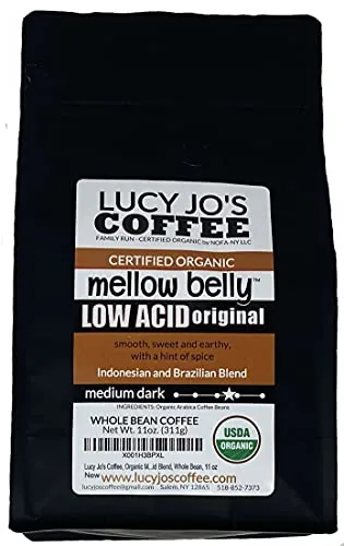 Lucy Jo's Mellow Belly Low Acid Organic Whole Bean