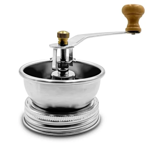 ByteX Mason Jar Coffee Grinder Lid Ceramic Burr
