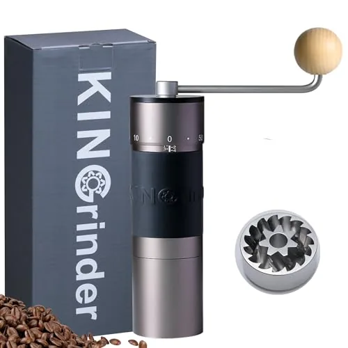 KINGrinder K6 Manual Grinder Conical Burr Iron Gray