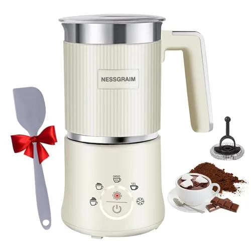 NESSGRAIM 5-in-1 Electric Milk Frother 350ml Capacity