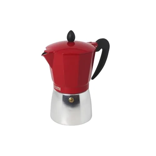 IMUSA B120-42T 3-Cup Aluminum Stovetop Moka Pot Red