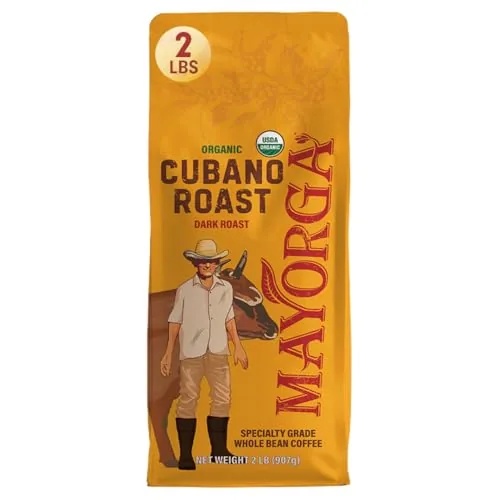 Mayorga Cafe Cubano Dark Roast Whole Bean 2lb Organic