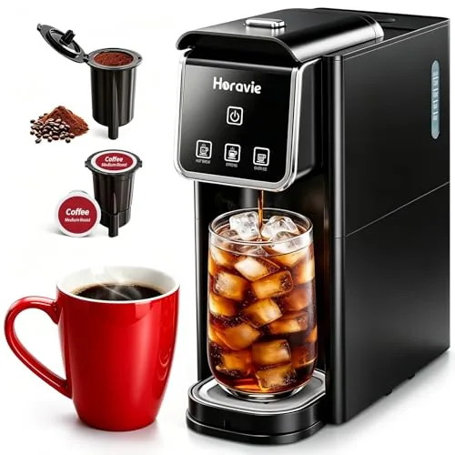 Horavie Single Serve Coffee Maker K-Pod and Grounds