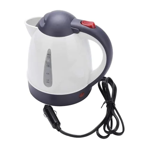 Smowfes 12V Car Kettle 1000ml Auto Shut-Off