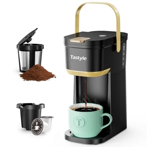Tastyle Single Serve Coffee Maker K-Cup and Grounds