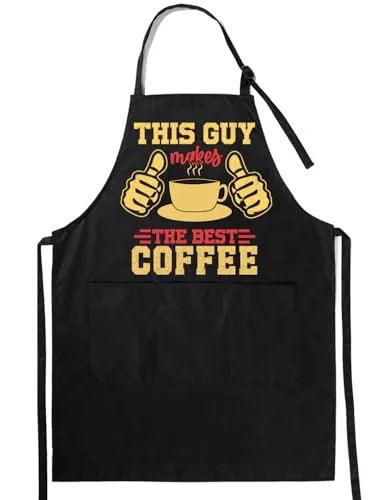 InnoBeta Funny Print Barista Apron with 3 Pockets