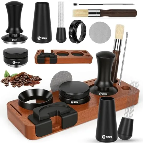 Y-Step 51mm 8-Piece Espresso Accessories Kit with Tamping Station