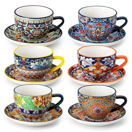 Vancasso Bohemian 8oz Cappuccino Cups Set of 6