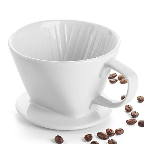 DOWAN Ceramic Pour Over Coffee Dripper Single Cup