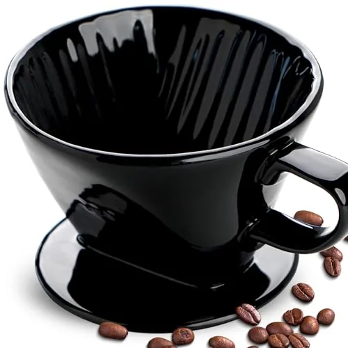 hailanbao Ceramic Pour Over Dripper Three-Hole V-Cone