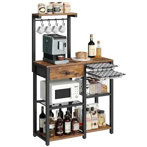 YATINEY 5-Tier Coffee Bar Station with Pod Drawer
