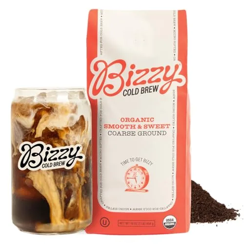 Bizzy Organic Cold Brew Coffee Smooth Sweet Blend 1 LB