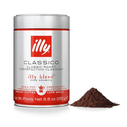 illy Classico Medium Roast Ground Coffee Moka 8.8oz