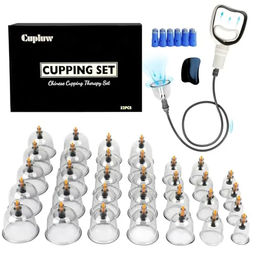 Cupluw 32-Cup Vacuum Cupping Kit with Magnetic Points