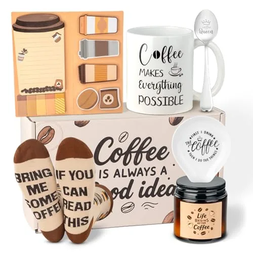 Ithmahco Coffee Lover Gift Basket 6-Piece Set
