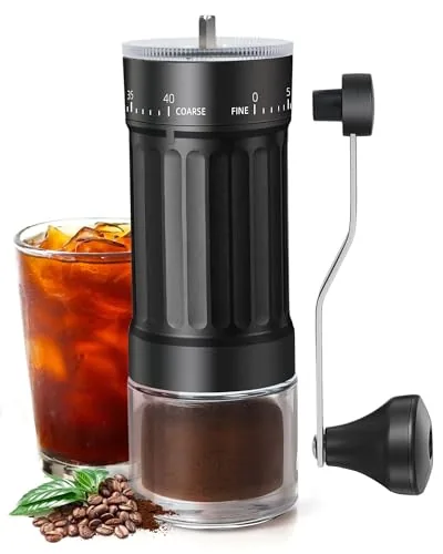 Rsoilch Manual Coffee Grinder 40-Setting Ceramic Burr