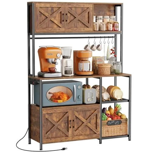 Huuger Baker's Rack with Built-In Power Outlets 45in Top