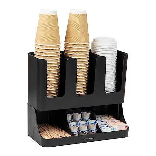Mind Reader 6-Compartment Coffee Bar Caddy 13in Black