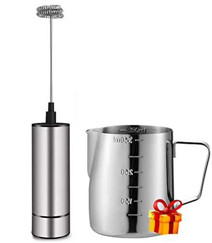 BASECENT Handheld Milk Frother 21000 RPM Double Whisk