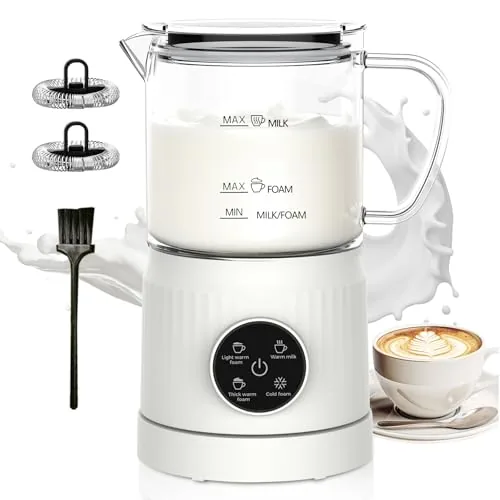 Casimhu 4-in-1 Ceramic-Coated Electric Milk Frother 13.5oz