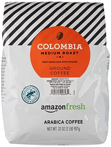 Amazon Fresh Colombia Ground Coffee Medium Roast 32 Oz