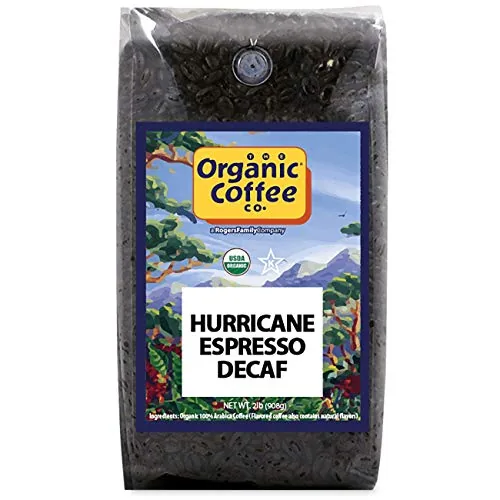Organic Coffee Co. Hurricane Decaf Espresso Whole Bean 2LB