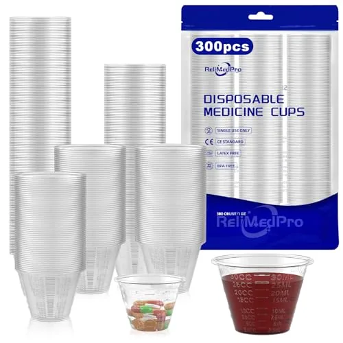 ReliMedPro 1oz Disposable Graduated Medicine Cups 300-Pack
