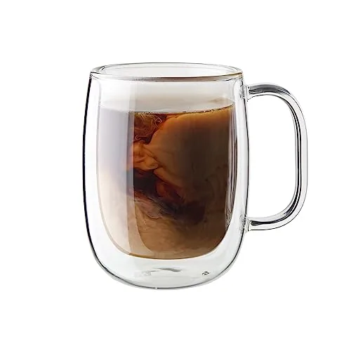 ZWILLING Sorrento Plus Double-Wall Glass Mugs 12oz