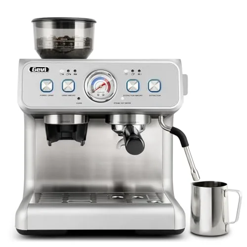 Gevi Dual Boiler Espresso Machine with Built-in Grinder