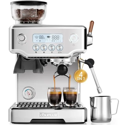 COUPLUX Espresso Machine with Built-In Grinder 15-Bar