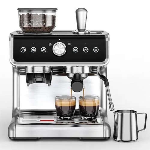 EUHOMY Espresso Machine with Grinder and PID Control