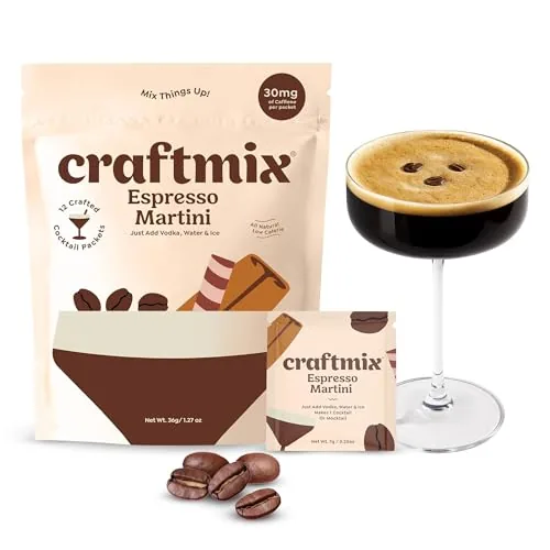 Craftmix Espresso Martini Mixer, Real Coffee, 12 Pack